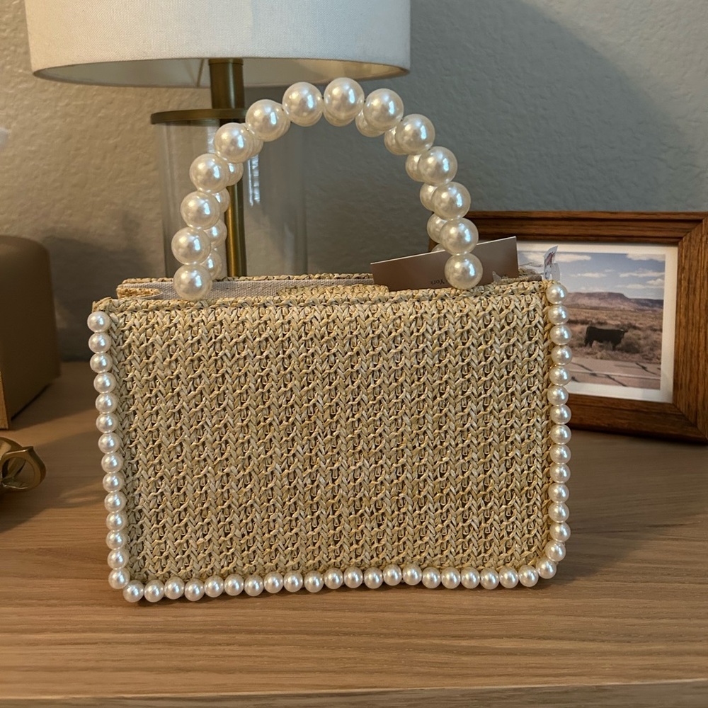 Pearl-Embellished Handbag